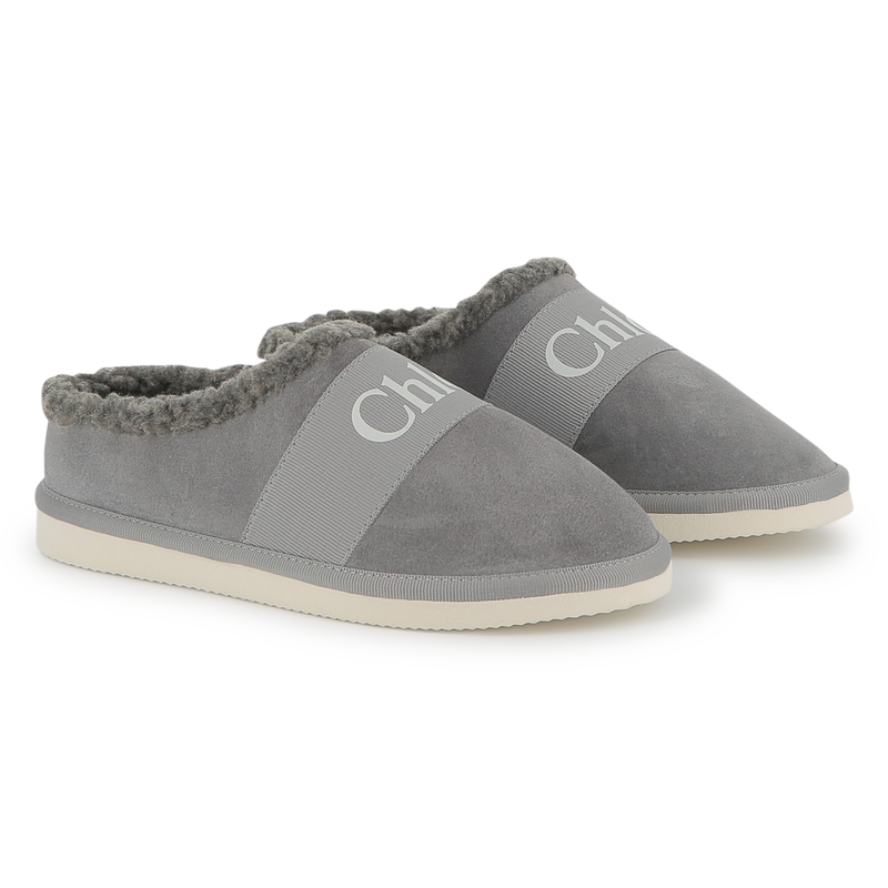 Cow suede leather slippers CHLOE 
                        GIRL