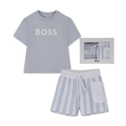 T-shirt + shorts set, PALE BLUE, hi-res
