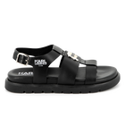 Buckled leather sandals KARL LAGERFELD KIDS 
                    GIRL