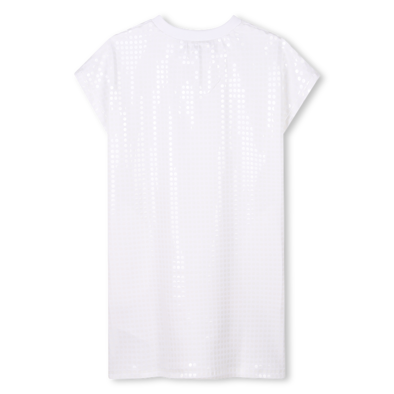 Cotton dress with sequins DKNY 
                        GIRL