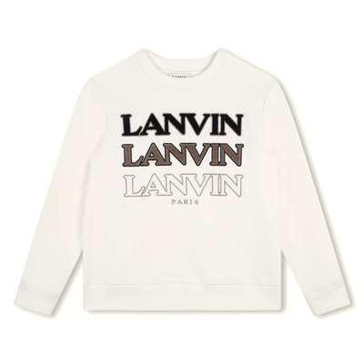 Round-neck logo sweatshirt LANVIN BOY