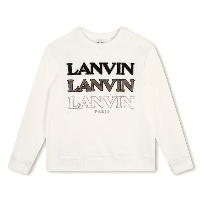 Round-neck logo sweatshirt LANVIN 
                        BOY