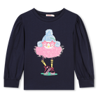 Long-sleeved T-shirt, NAVY, hi-res