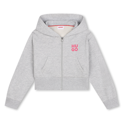 Zip-up sweatshirt with flowers HUGO GIRL