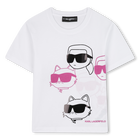 Short-sleeved T-shirt, WHITE   PINK, hi-res