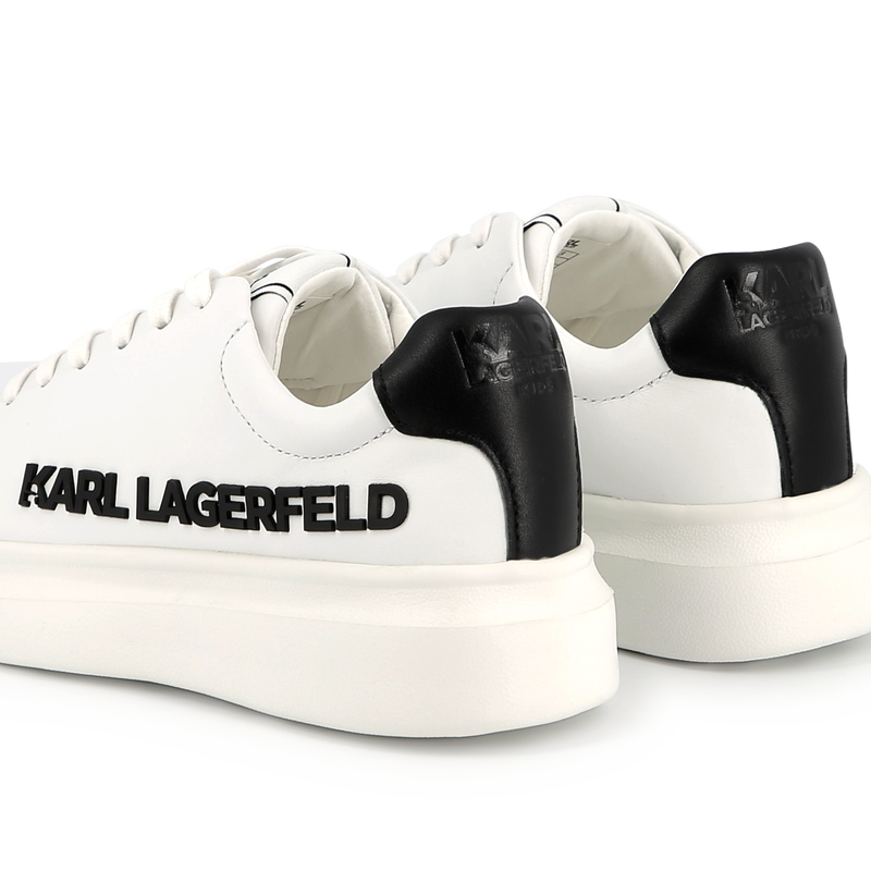 Lace-up leather trainers KARL LAGERFELD KIDS 
                        UNISEX