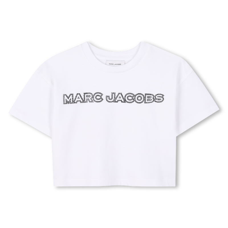Cropped T-shirt with diamant&eacute;s MARC JACOBS 
                        GIRL