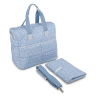 Quilted diaper bag in printed poplin, PALE BLUE, hi-res