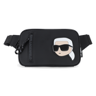 Fanny pack in rubber-effect coated textile KARL LAGERFELD KIDS 
                    BOY