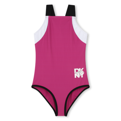 Tricolour one-piece swimsuit DKNY GIRL