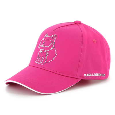 Adjustable cotton baseball cap KARL LAGERFELD KIDS GIRL