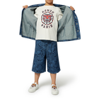 Printed denim Bermuda shorts KENZO KIDS 
                    BOY