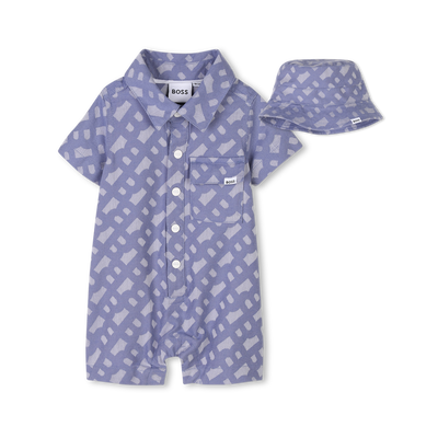 Short romper and sun hat set BOSS BOY