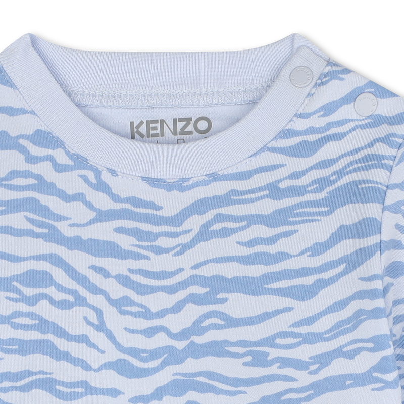 Cotton T-shirt and dungarees KENZO KIDS 
                        BOY