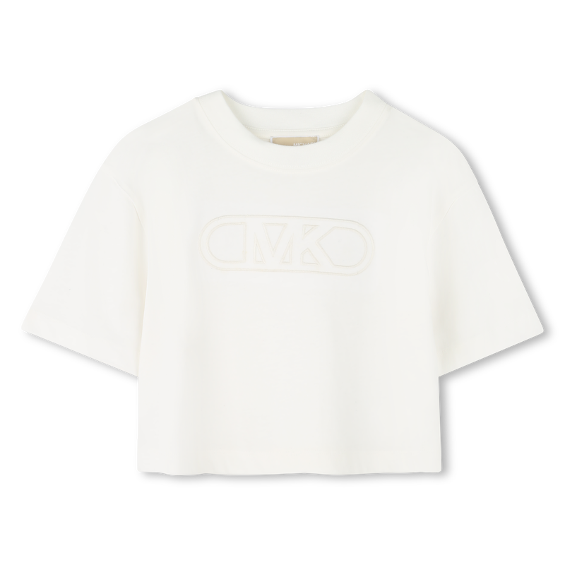 Embroidered cotton T-shirt MICHAEL KORS 
                        GIRL