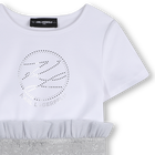 Bi-material short sleeve dress KARL LAGERFELD KIDS 
                    GIRL