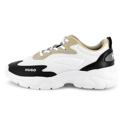 Bi-material lace-up trainers HUGO BOY