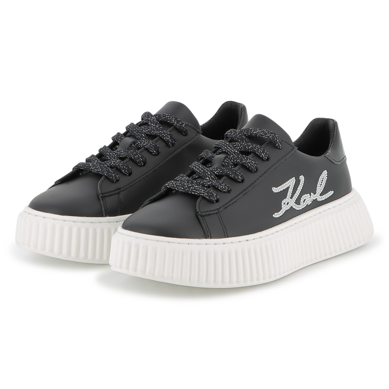 Lace-up low-top sneakers KARL LAGERFELD KIDS 
                        GIRL