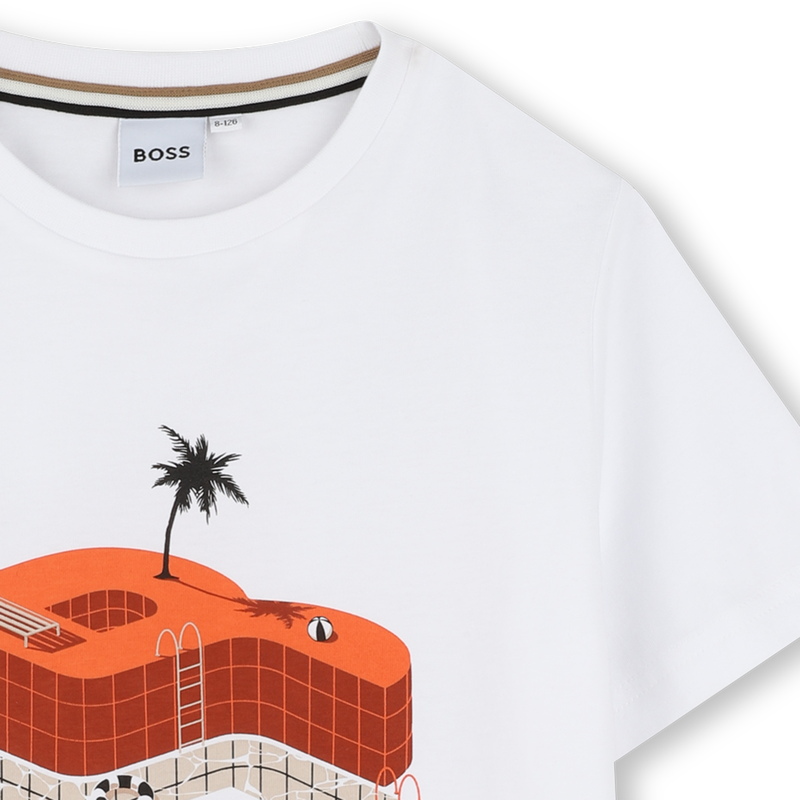 Short-sleeved cotton T-shirt BOSS 
                        BOY