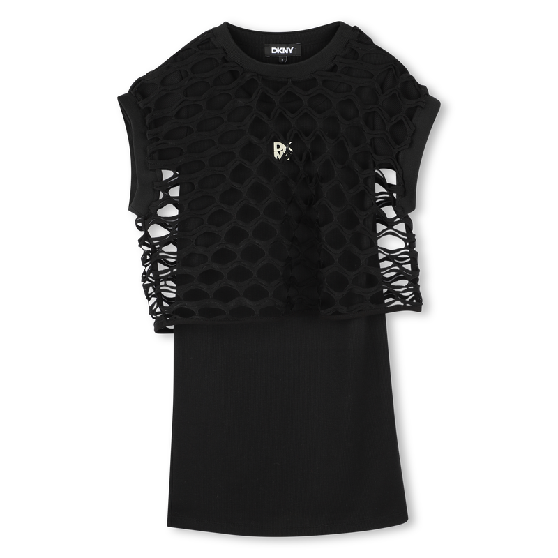 2-in-1 short-sleeved dress DKNY 
                        GIRL