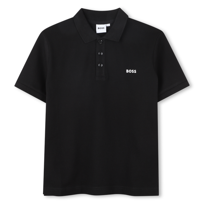 Cotton polo shirt with logo BOSS 
                        BOY