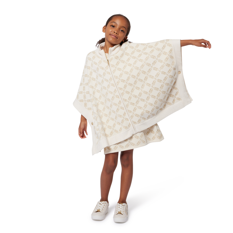 Zip-up knitted cape MICHAEL KORS 
                        GIRL