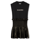 Multimaterial dress KARL LAGERFELD KIDS 
                    GIRL