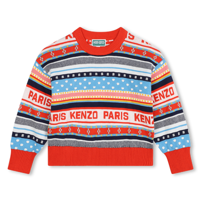 Jacquard knit jumper KENZO KIDS GIRL