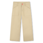 Flared cotton trousers KENZO KIDS 
                    GIRL