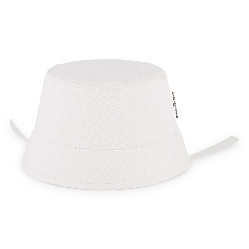 Cotton twill bucket hat KARL LAGERFELD KIDS 
                        GIRL