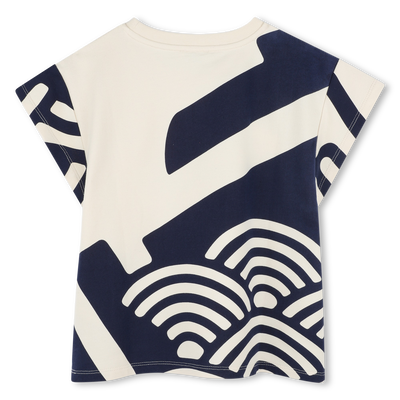 Printed fleece T-shirt KENZO KIDS GIRL