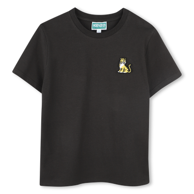 Cotton T-shirt with badge KENZO KIDS UNISEX