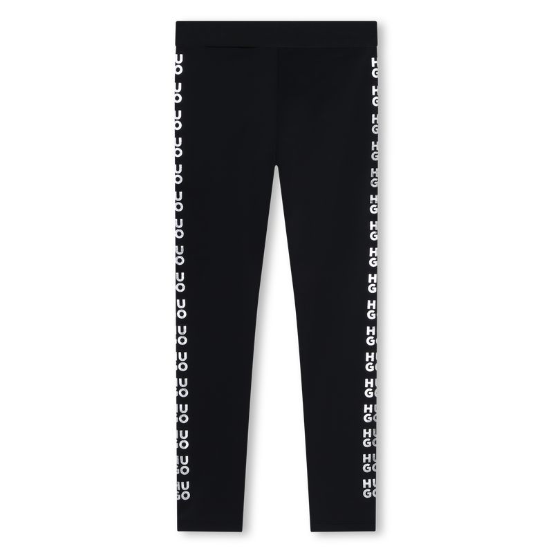 Leggings with shiny logos HUGO 
                        GIRL