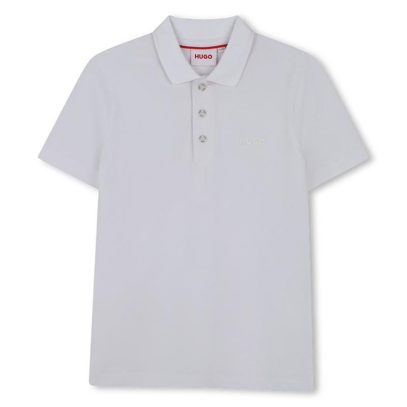 Short-sleeved piqu&eacute; polo shirt HUGO 
                        BOY