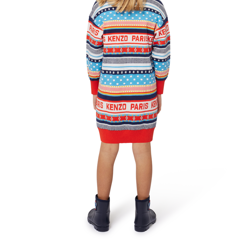 Jacquard knitted dress KENZO KIDS 
                        GIRL