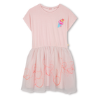 Bimaterial dress, PINK  PALE, hi-res