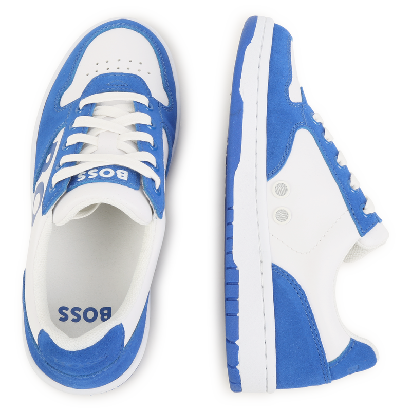 Lace-up logo trainers