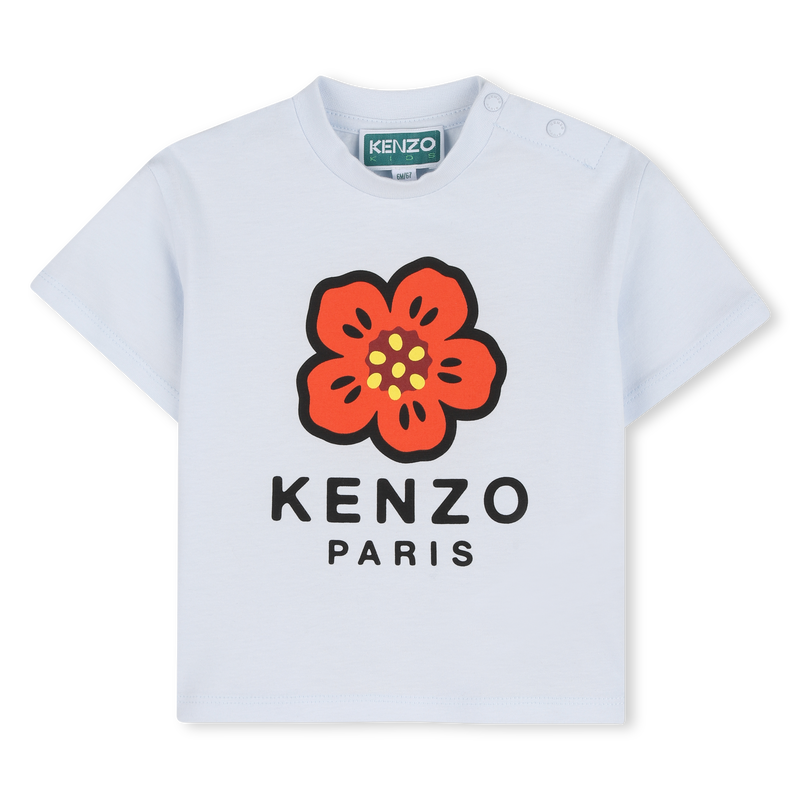 T-SHIRT WITH PRESS STUD ON THE SHOULDER KENZO KIDS 
                        GIRL