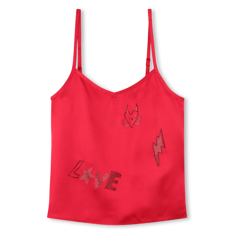 Satin camisole with diamant&eacute;s ZADIG & VOLTAIRE 
                        GIRL