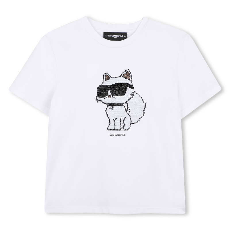 SHORT SLEEVE T-SHIRT KARL LAGERFELD KIDS 
                        GIRL
