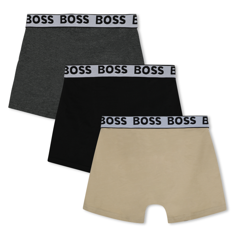 Set of 3 cotton boxer shorts BOSS 
                        BOY