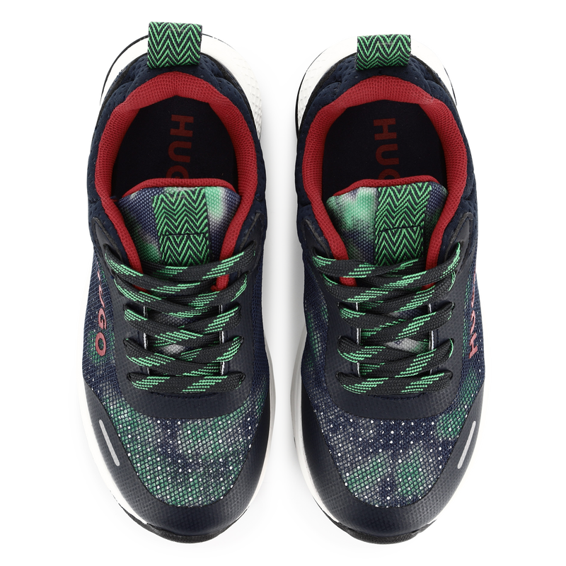Printed lace-up trainers HUGO 
                        BOY