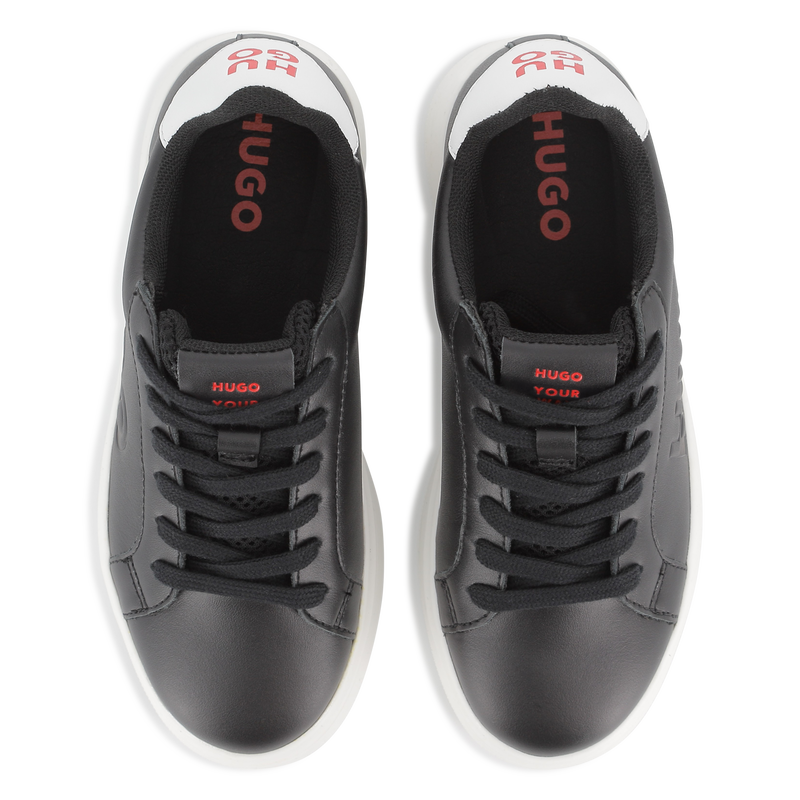 Cowhide leather sneakers HUGO 
                        BOY