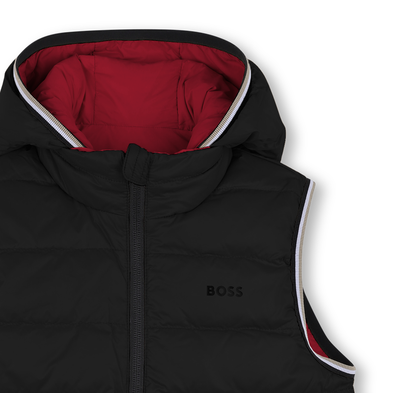 Flann-effect hooded puffer jacket BOSS 
                        BOY