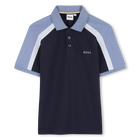 Short-sleeved polo shirt, NAVY, hi-res