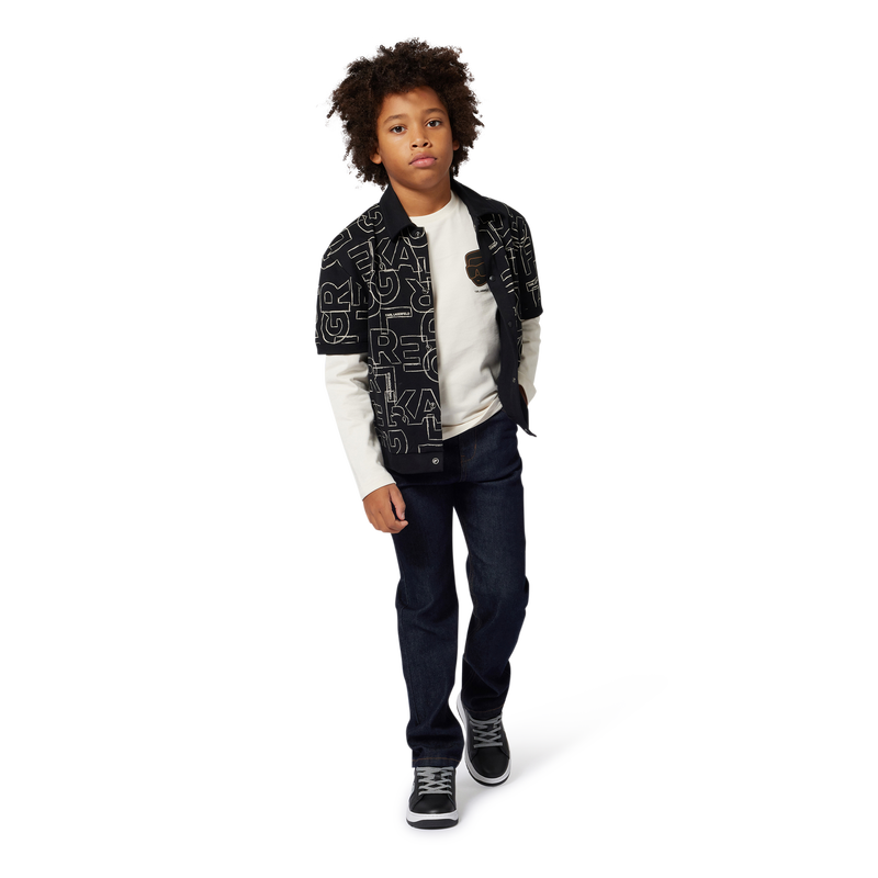 Short-sleeved jersey shirt KARL LAGERFELD KIDS 
                        BOY