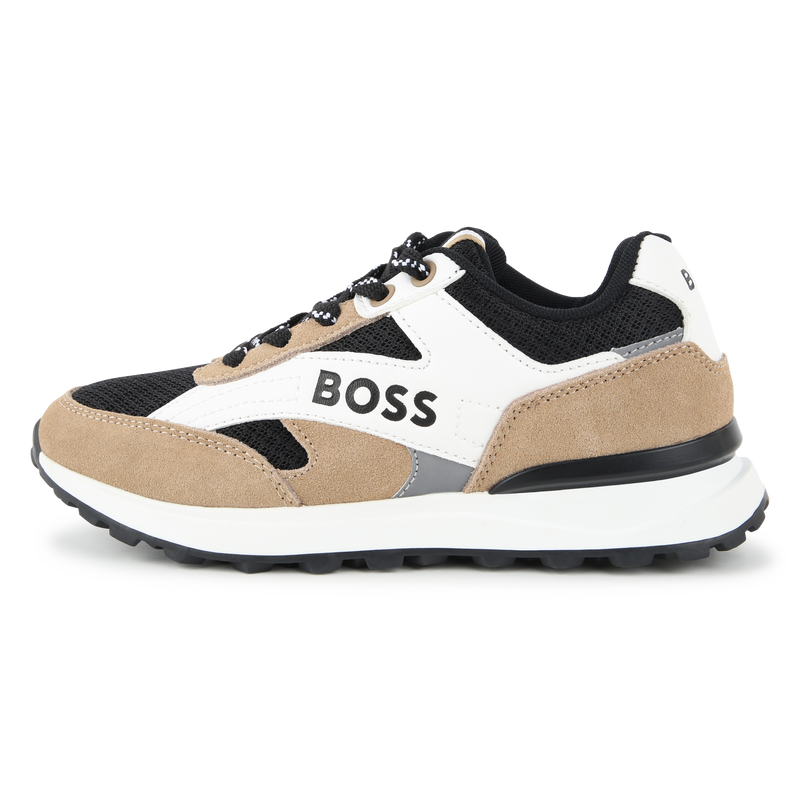 Lace-up leather trainers BOSS 
                        BOY