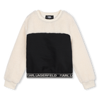 Bi-material sweatshirt KARL LAGERFELD KIDS 
                    GIRL