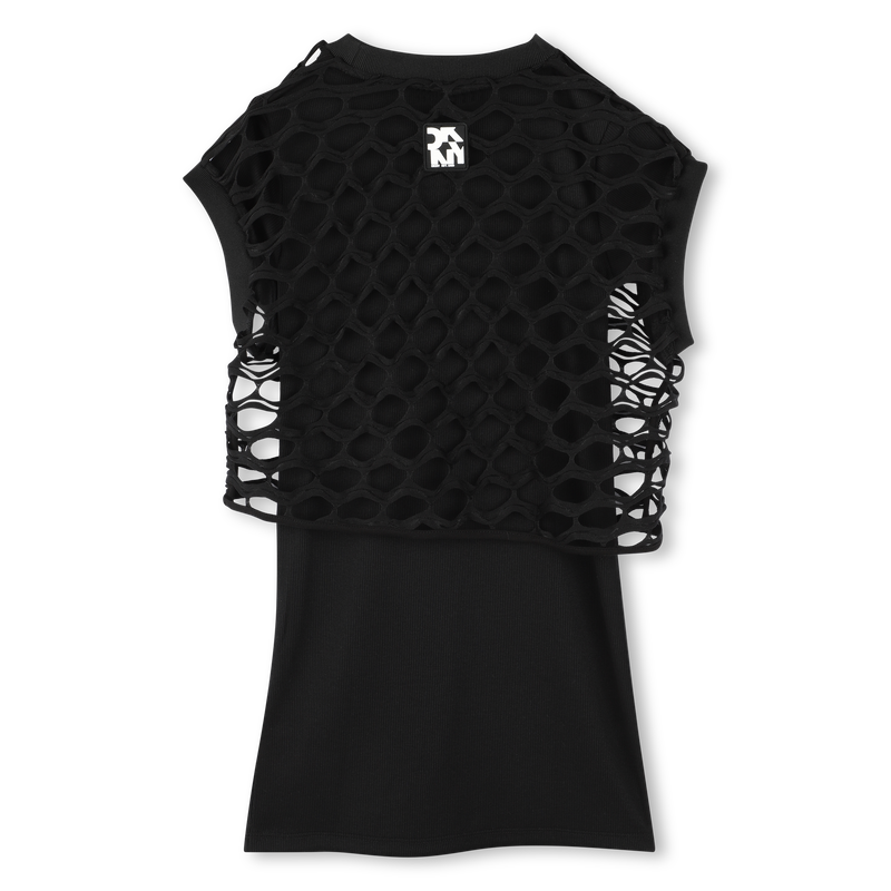 2-in-1 short-sleeved dress DKNY 
                        GIRL