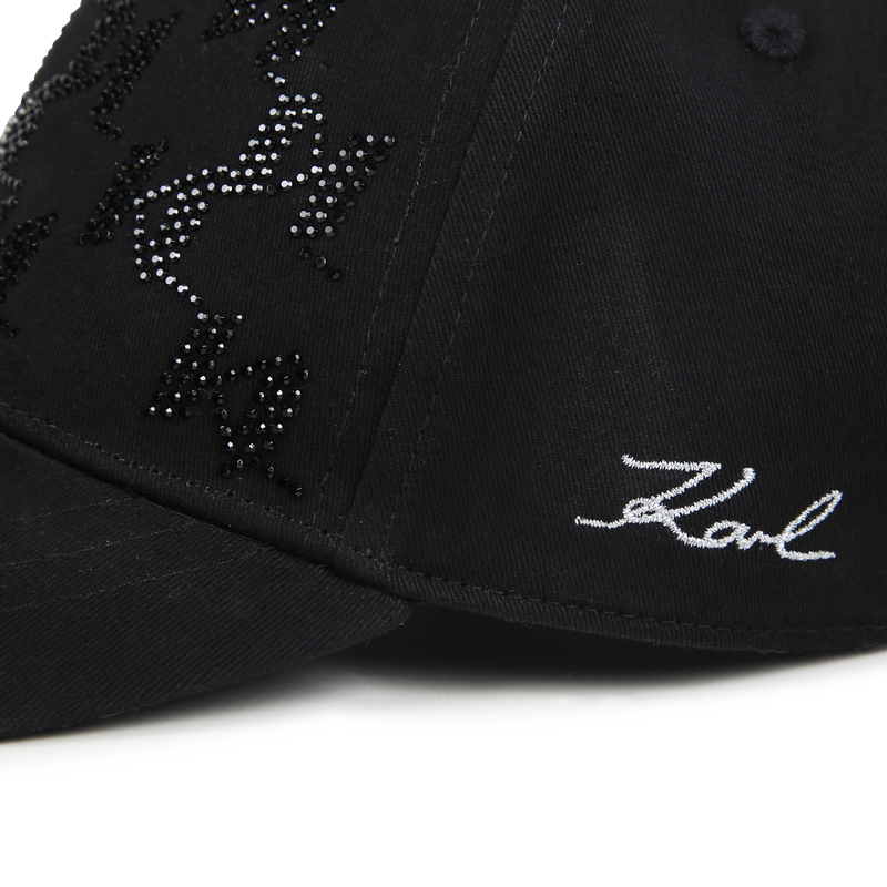Sparkle cotton baseball cap KARL LAGERFELD KIDS 
                        GIRL